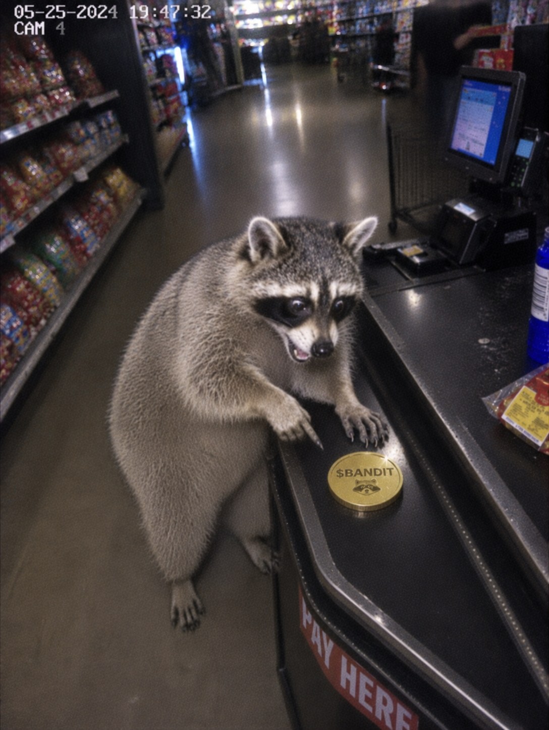 Bandit caught on camera